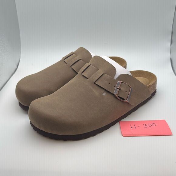 CUSHIONAIRE Comfy Slip-On Buckle Clog with Cork Footbed SIZE 7.5 BROWN - Picture 3 of 7